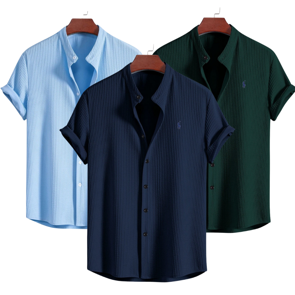 [1 kaufen, 3 erhalten] Luxuriöses Poloshirt mit Kragen